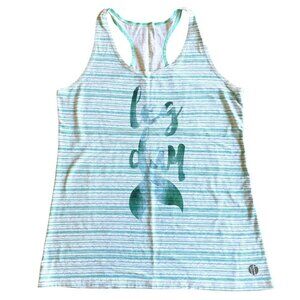 Raw Threads Organic Cotton/Bamboo Mermaid Leg Day Athletic Tank Top - Size XL